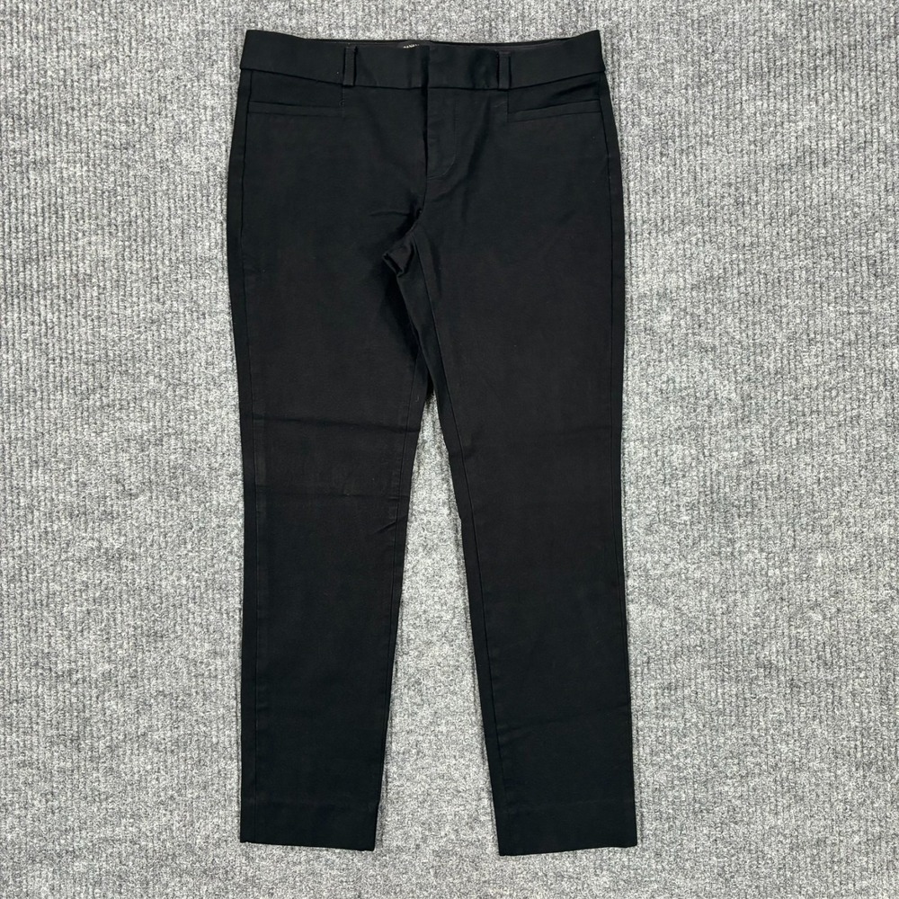 Banana Republic Sloan Womens Slim Ankle Pants Size 2 Black Stretch Low Rise